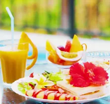 写真:朝食